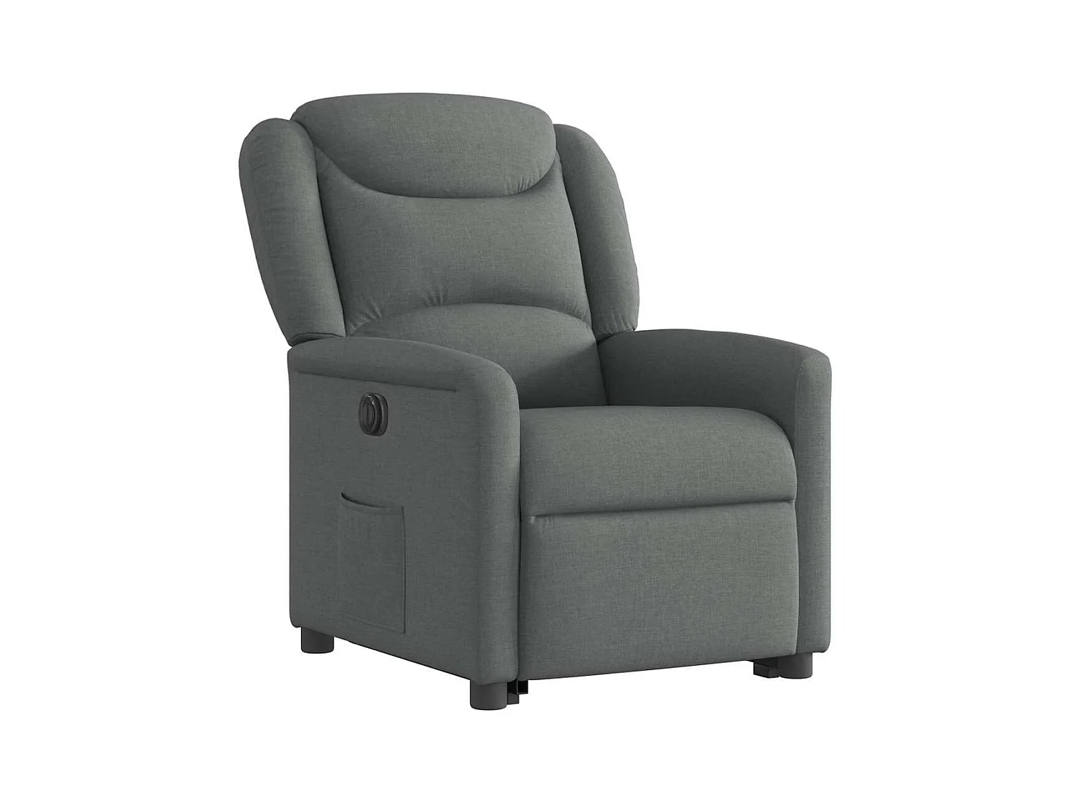 Fauteuil inclinable électrique gris foncé tissu