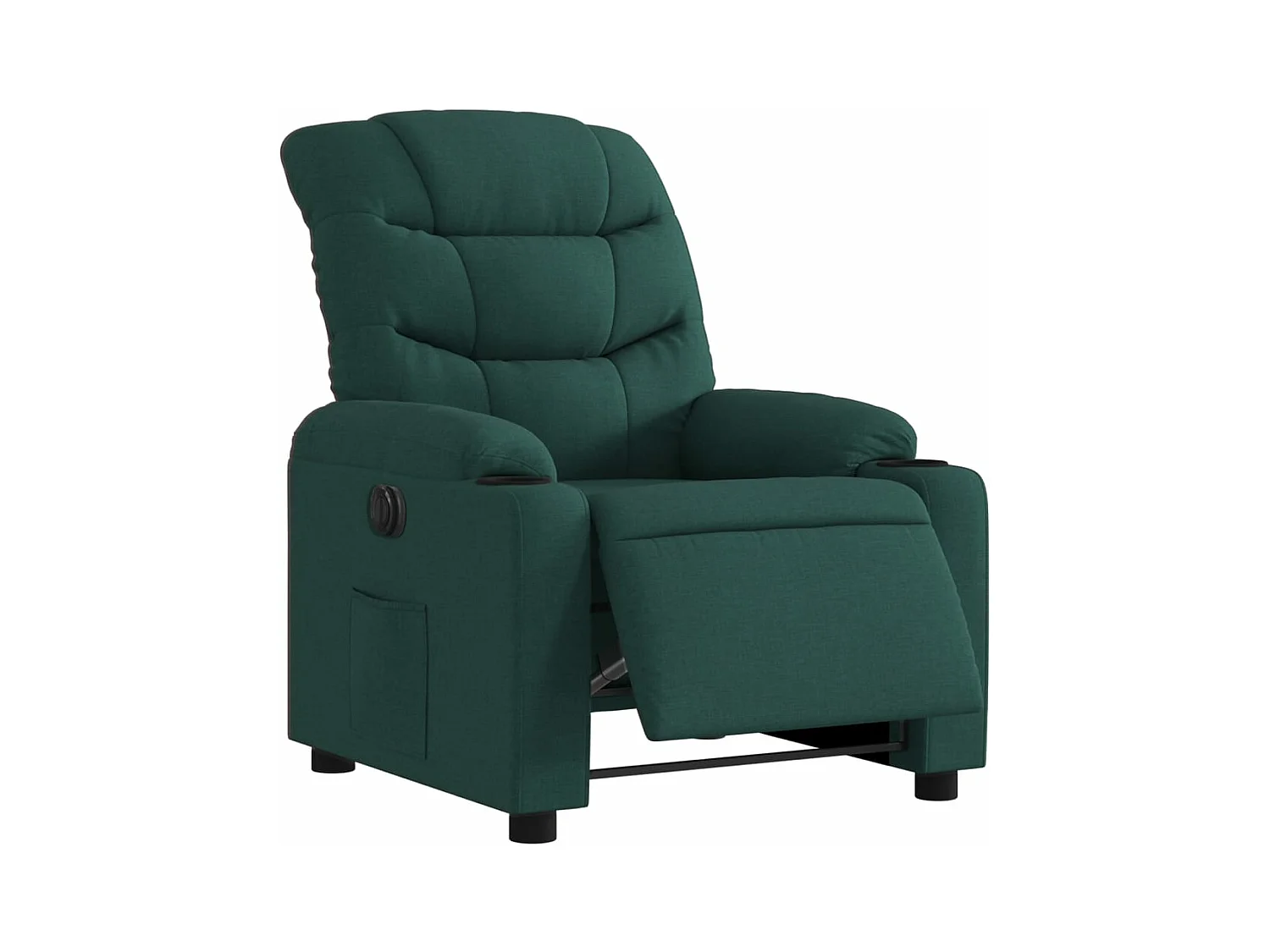 Fauteuil inclinable électrique Vert foncé Tissu