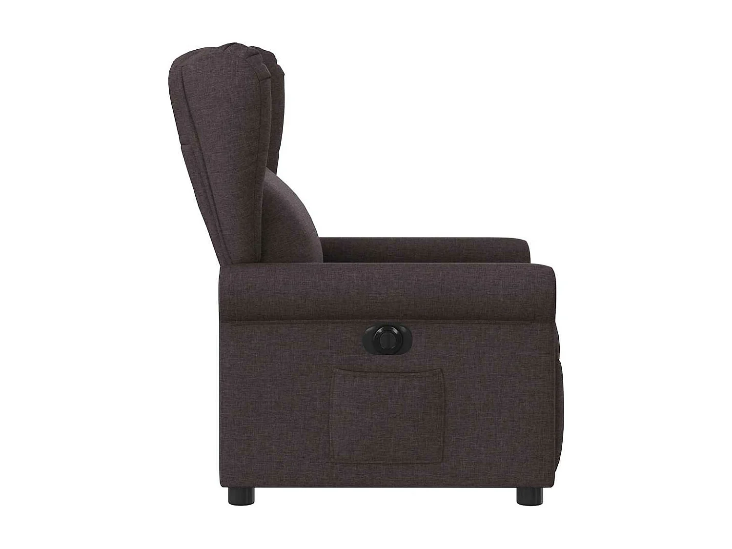 Fauteuil inclinable électrique Marron foncé Tissu