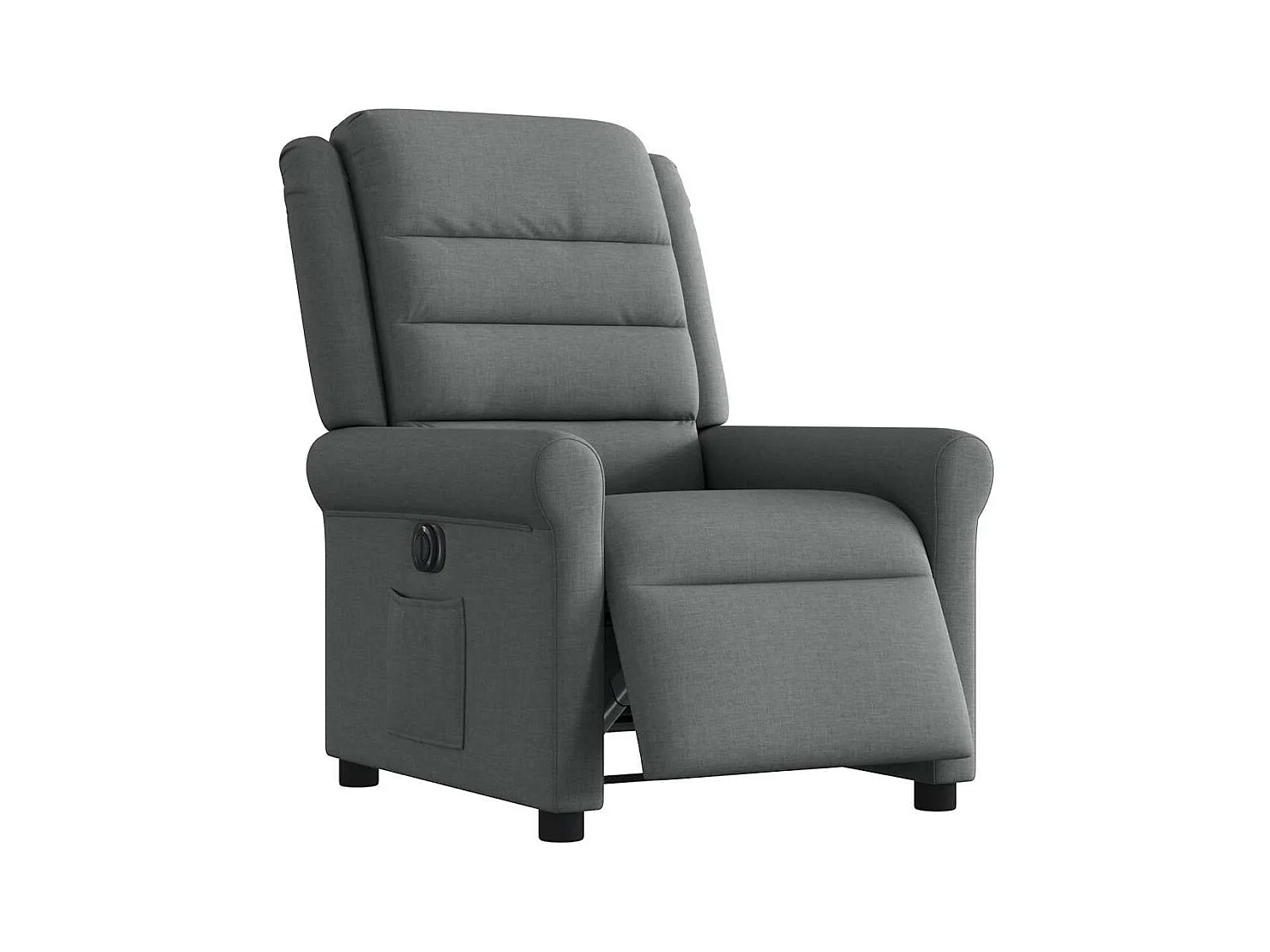 Fauteuil inclinable électrique Gris foncé Tissu