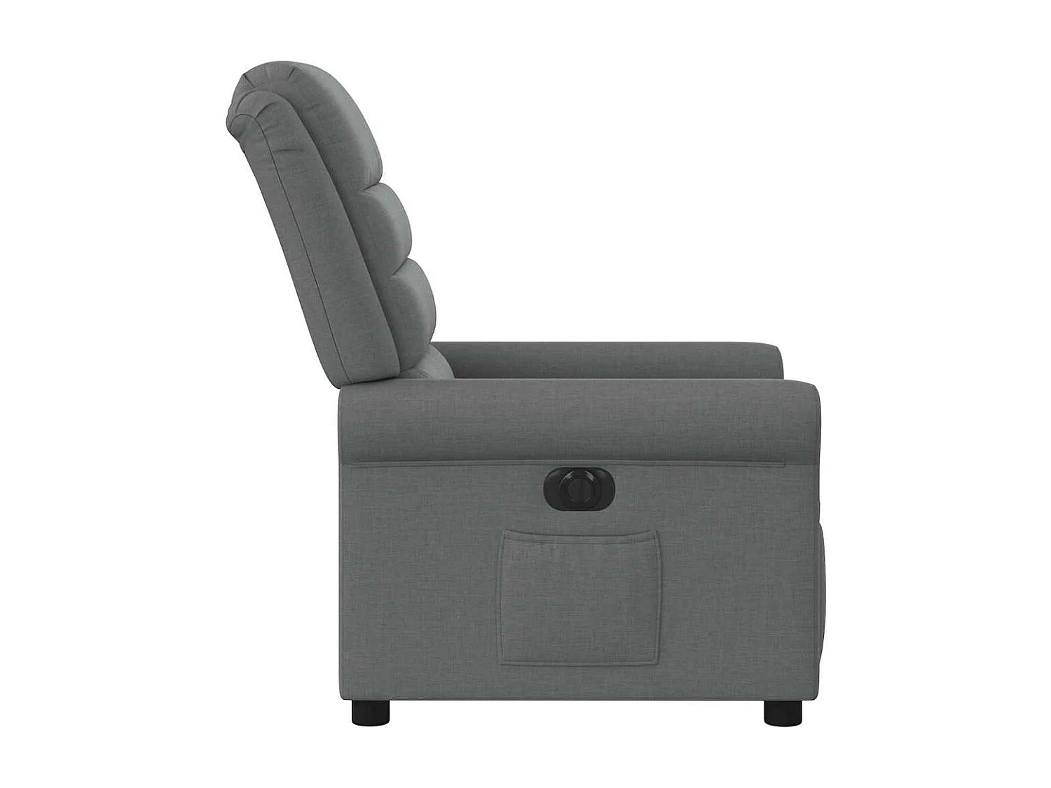 Fauteuil inclinable électrique Gris foncé Tissu