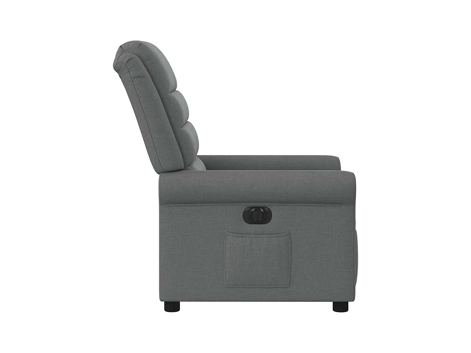 Fauteuil inclinable électrique Gris foncé Tissu