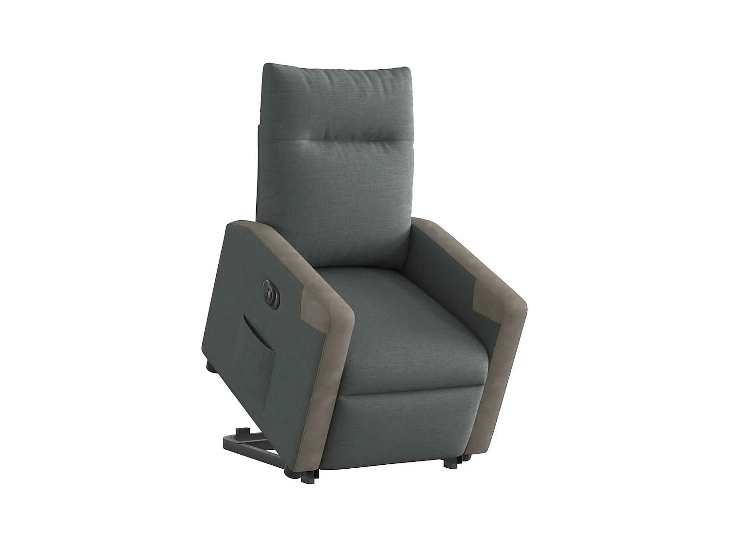 Fauteuil inclinable électrique gris foncé tissu