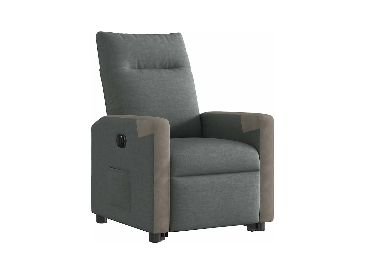 Fauteuil inclinable électrique gris foncé tissu