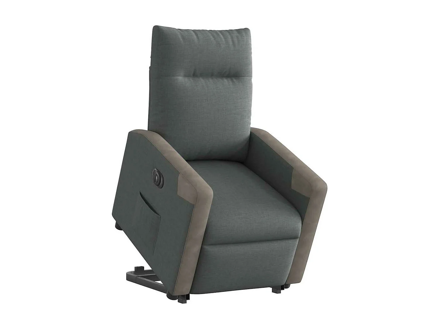 Fauteuil inclinable électrique gris foncé tissu