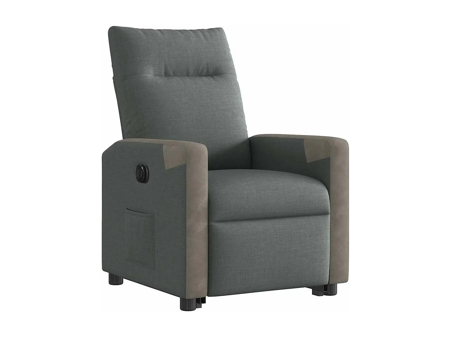 Fauteuil inclinable électrique gris foncé tissu