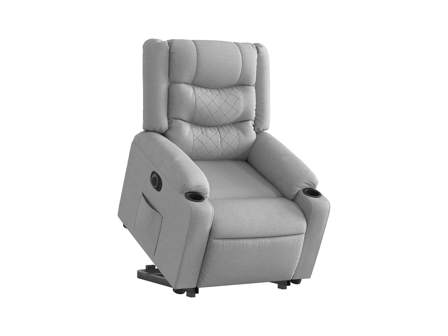 Fauteuil inclinable électrique gris clair tissu