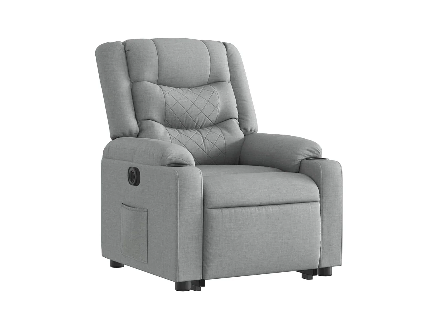 Fauteuil inclinable électrique gris clair tissu