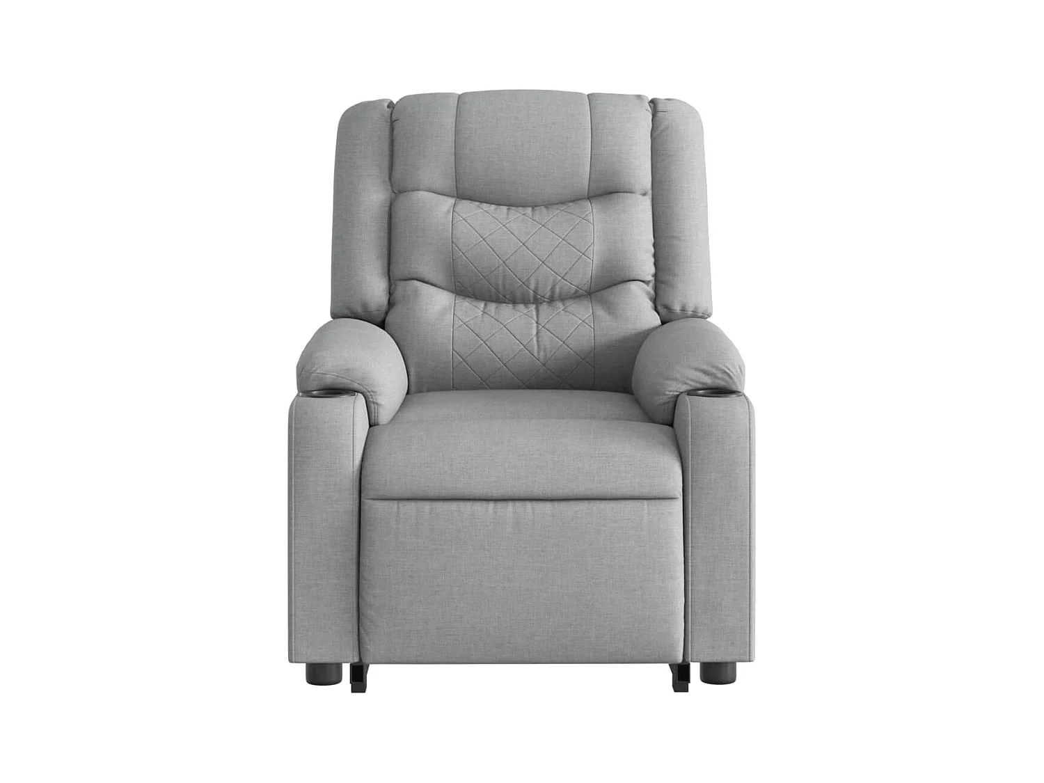 Fauteuil inclinable électrique gris clair tissu