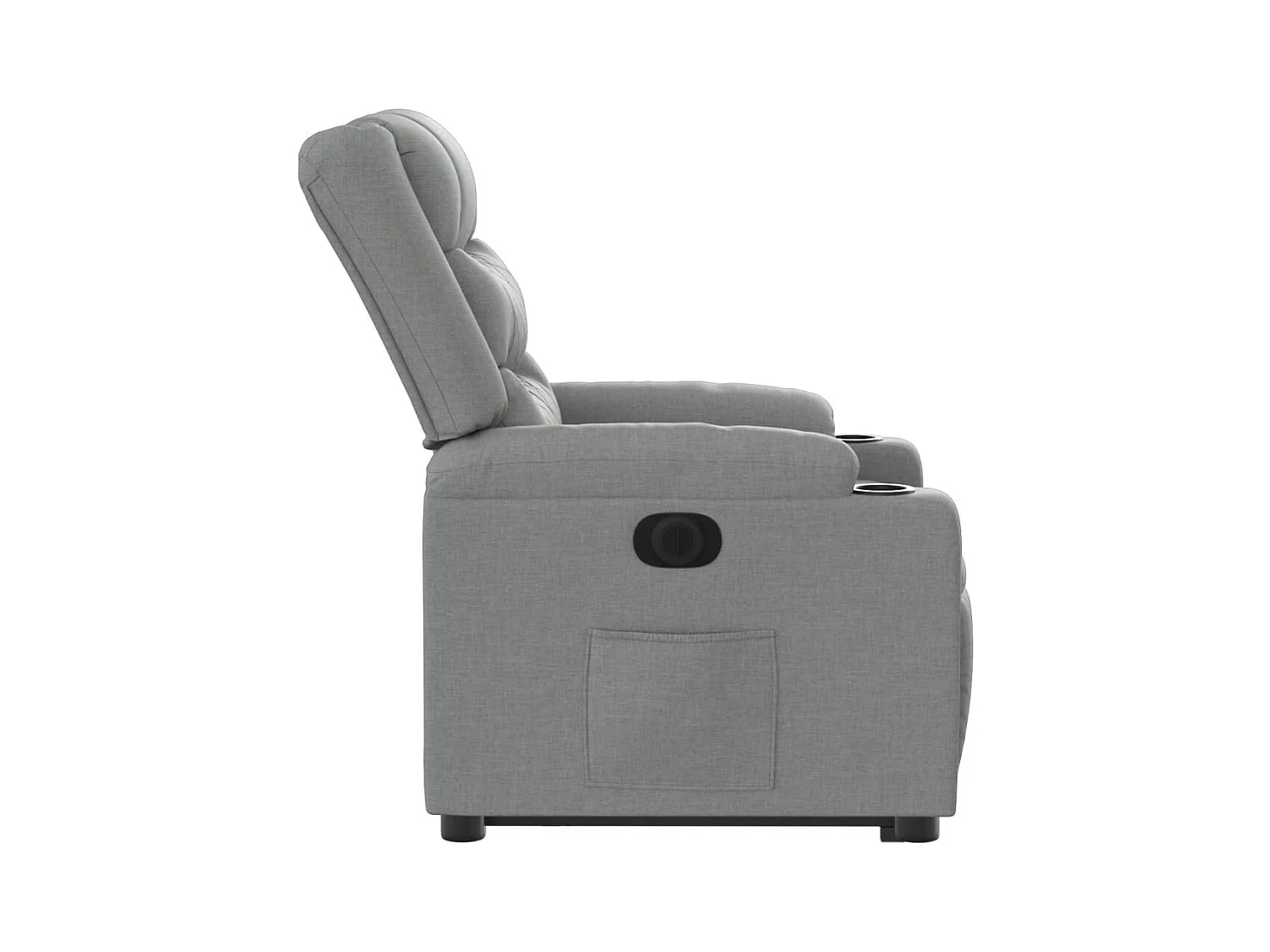 Fauteuil inclinable électrique gris clair tissu