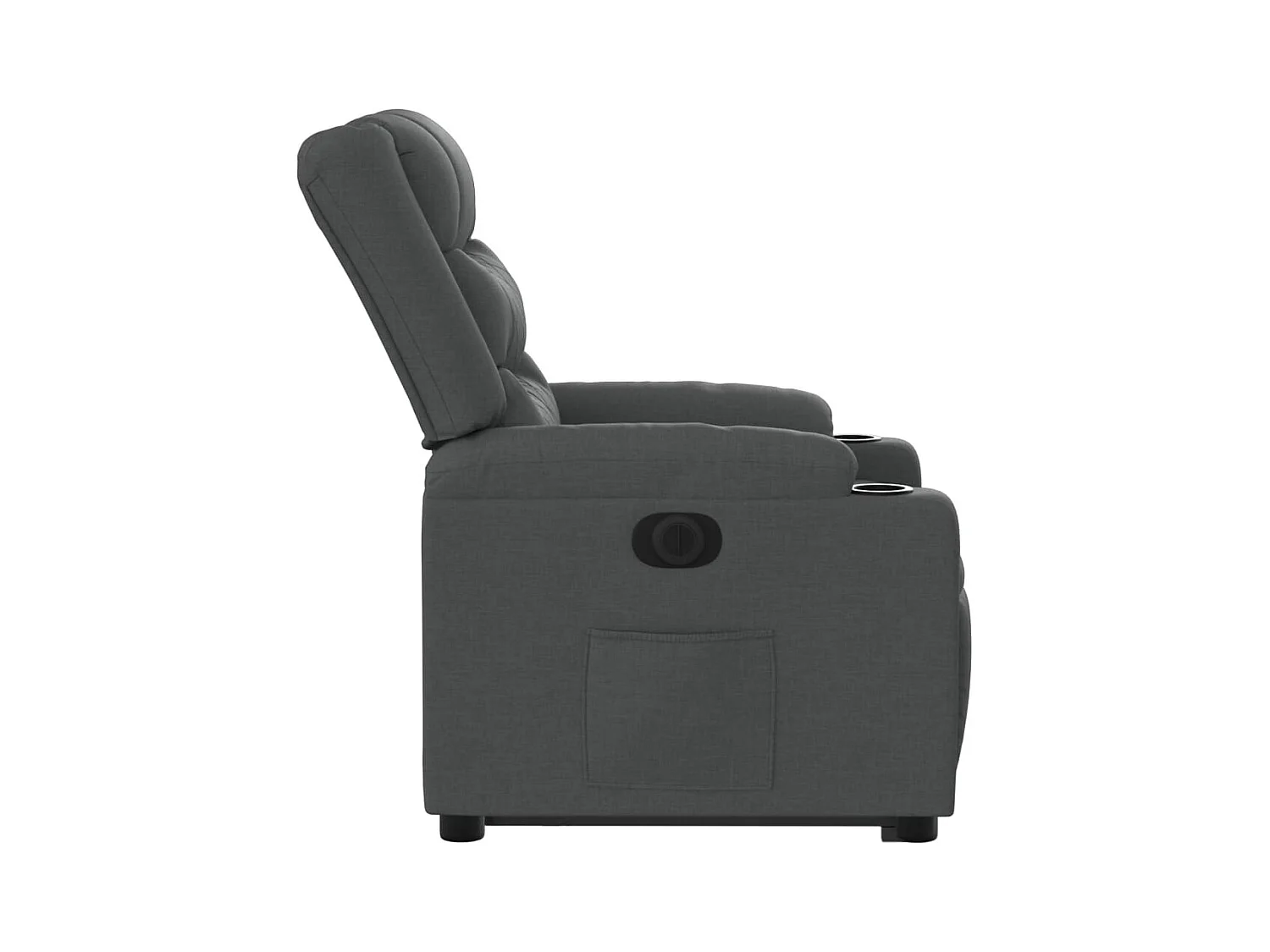 Fauteuil inclinable électrique gris foncé tissu