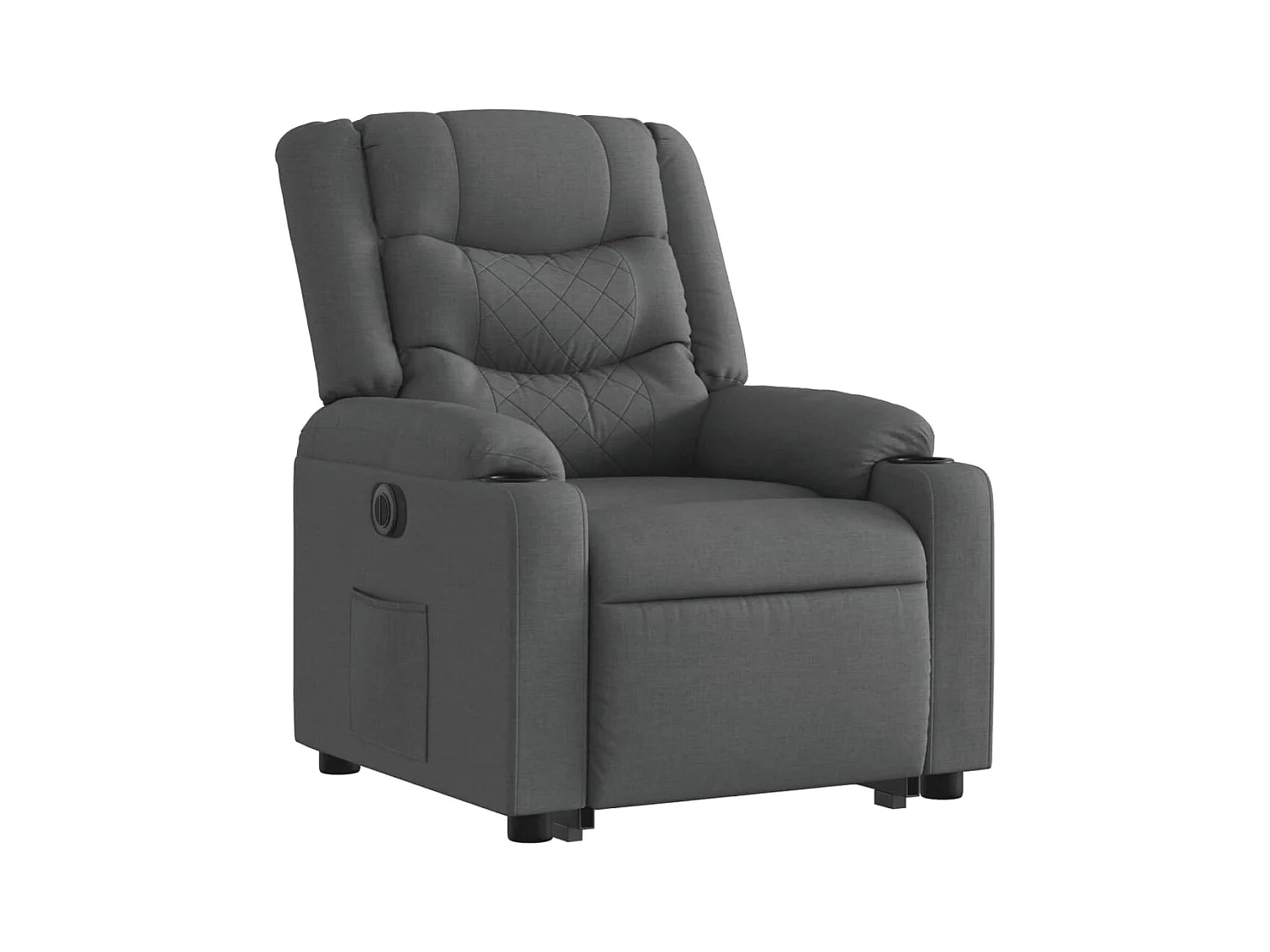 Fauteuil inclinable électrique gris foncé tissu