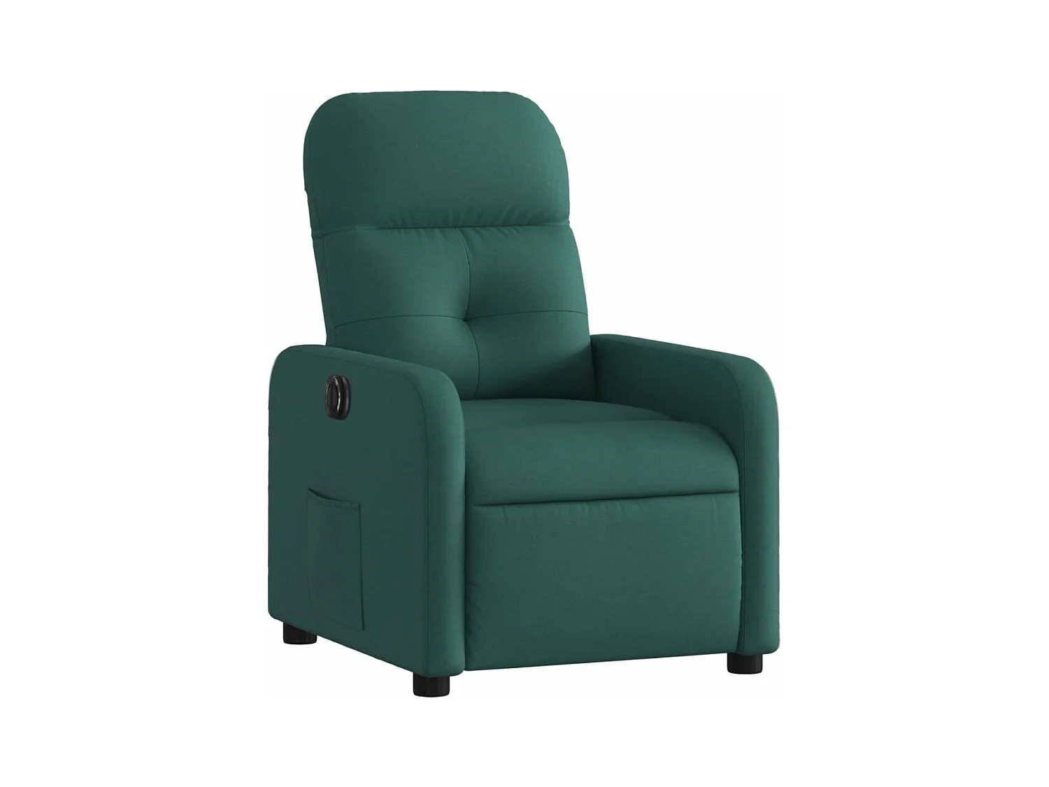 Fauteuil inclinable électrique Vert foncé Tissu