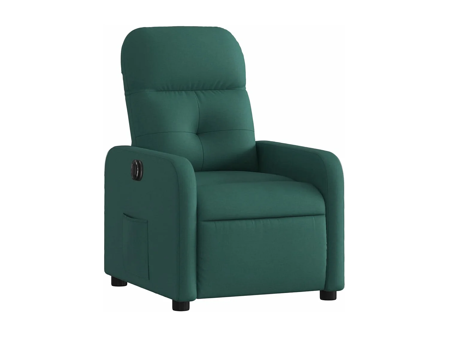 Fauteuil inclinable électrique Vert foncé Tissu