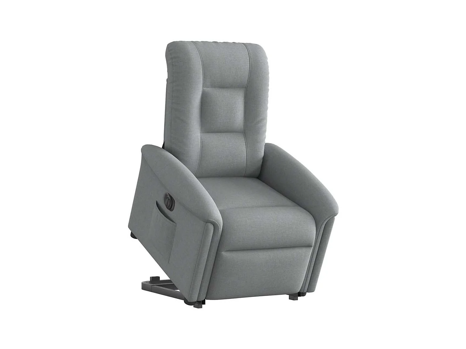 Fauteuil inclinable électrique gris clair tissu