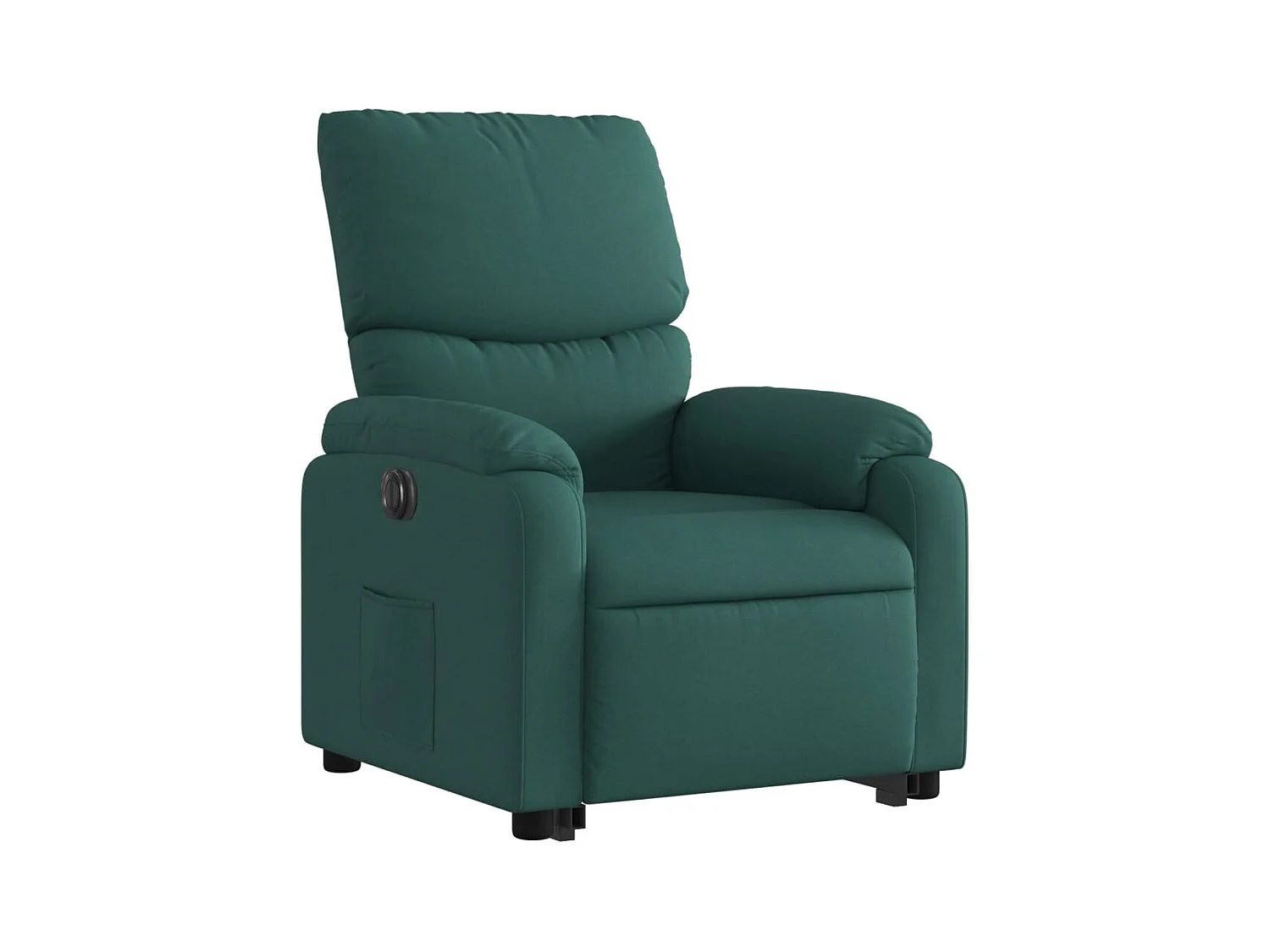 Fauteuil inclinable électrique vert foncé tissu