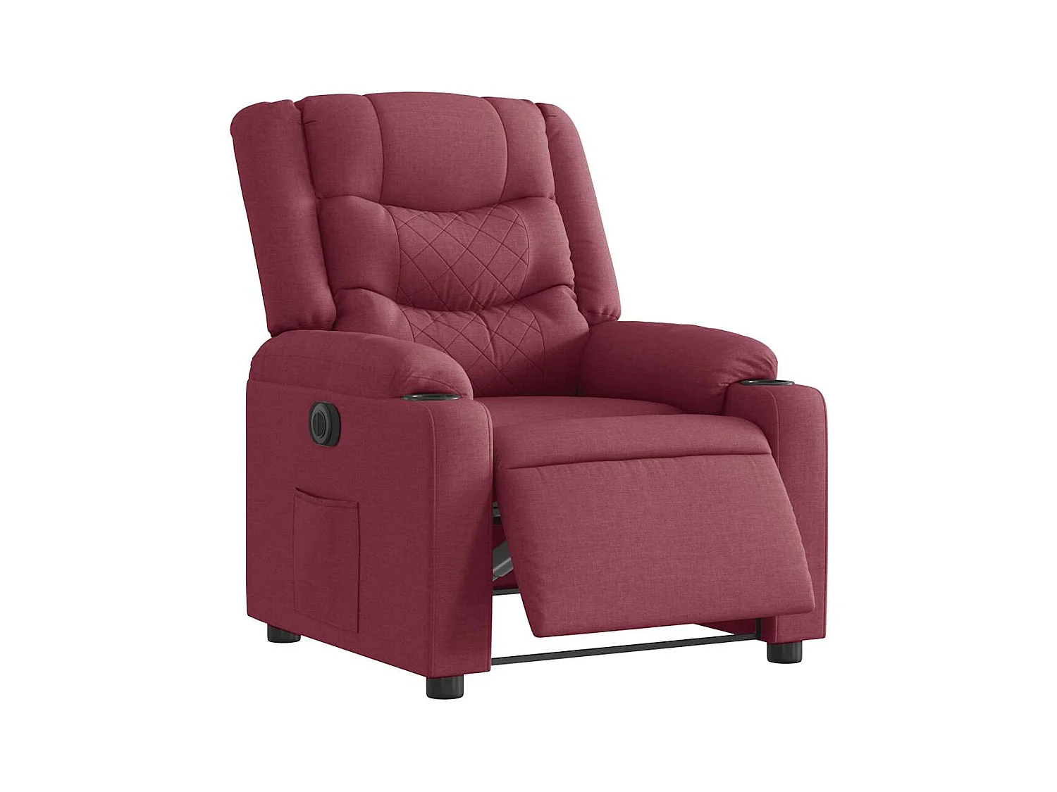 Fauteuil inclinable électrique Rouge bordeaux Tissu