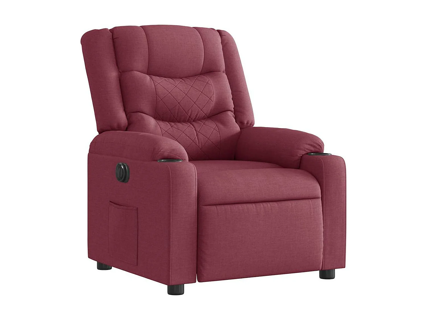 Fauteuil inclinable électrique Rouge bordeaux Tissu
