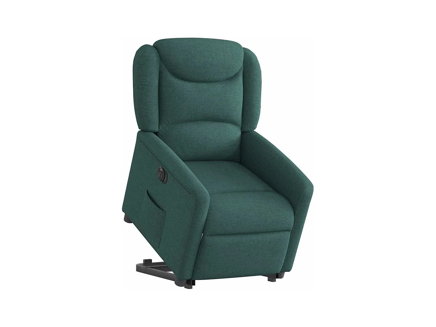 Fauteuil inclinable électrique vert foncé tissu