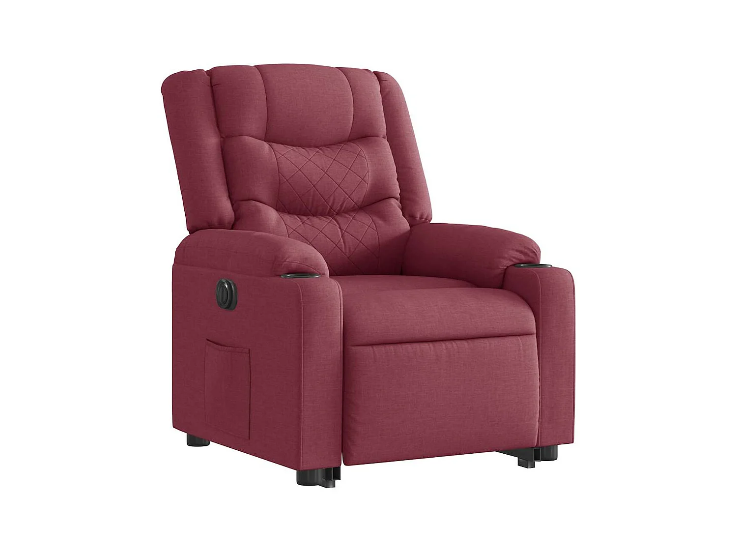 Fauteuil inclinable électrique rouge bordeaux tissu