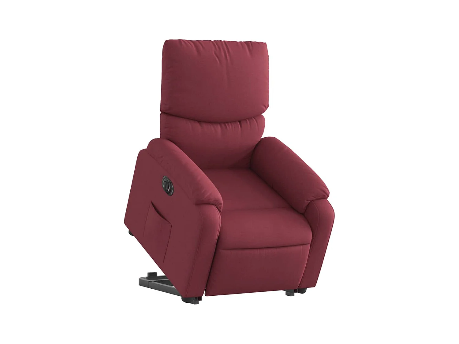 Fauteuil inclinable électrique rouge bordeaux tissu