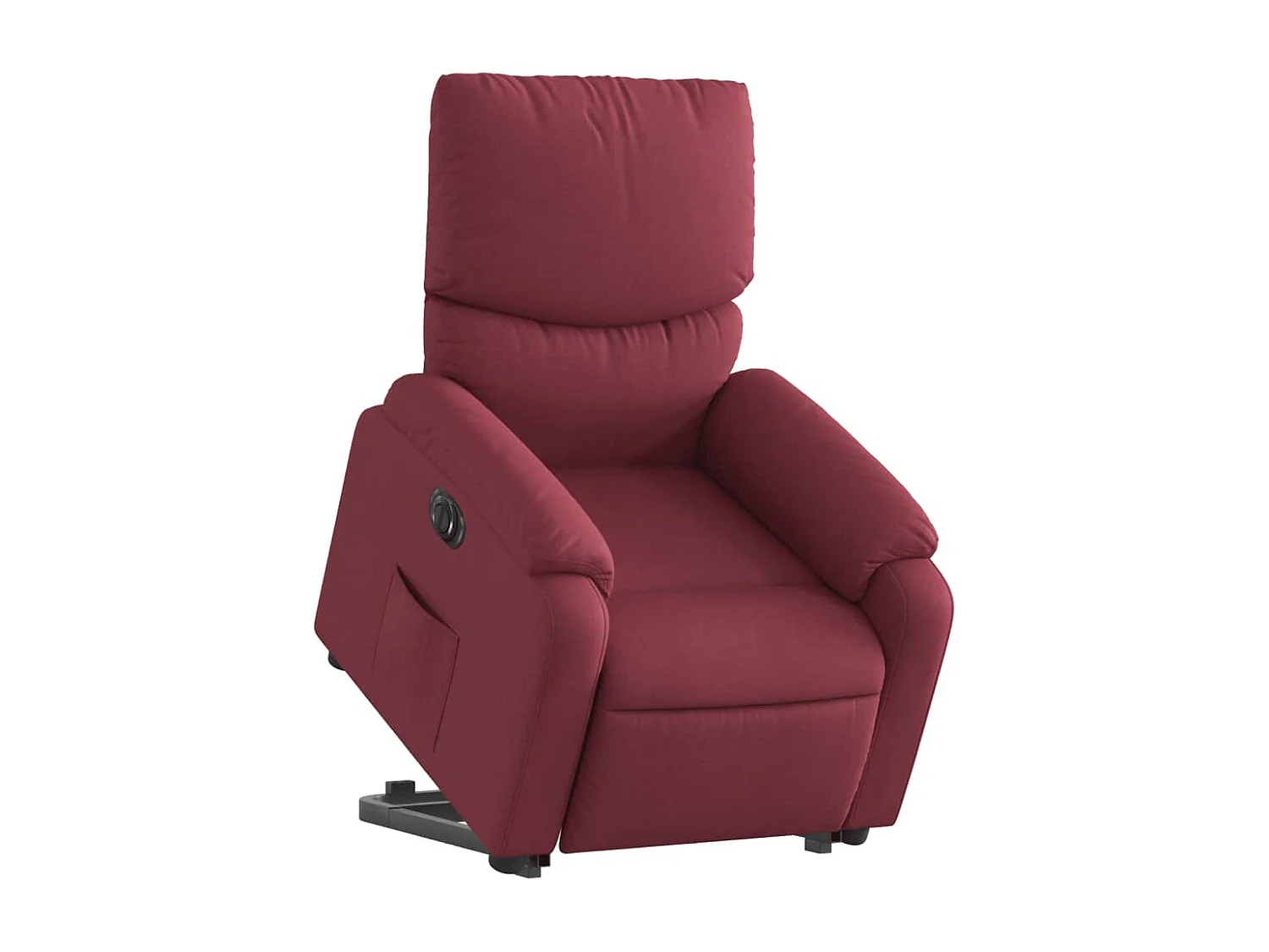 Fauteuil inclinable électrique rouge bordeaux tissu
