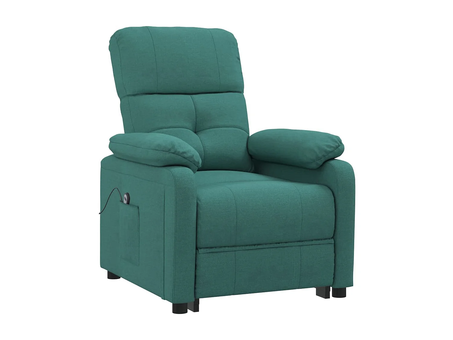 Fauteuil inclinable électrique Vert foncé Tissu