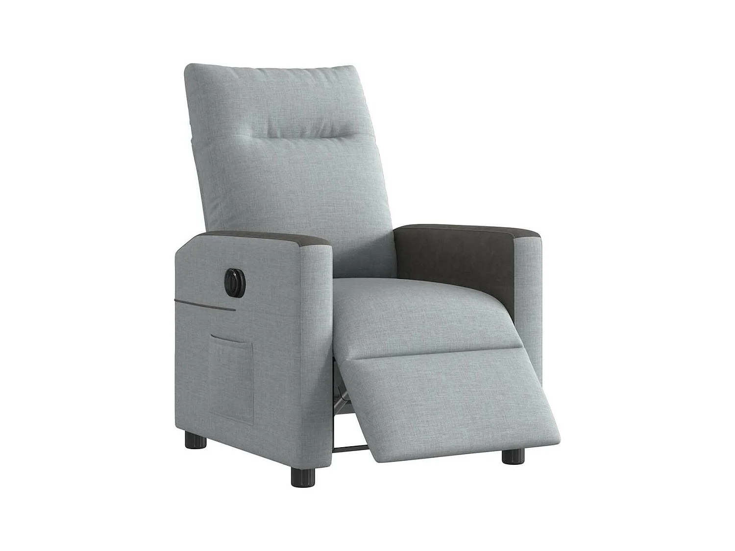Fauteuil inclinable électrique Gris clair Tissu