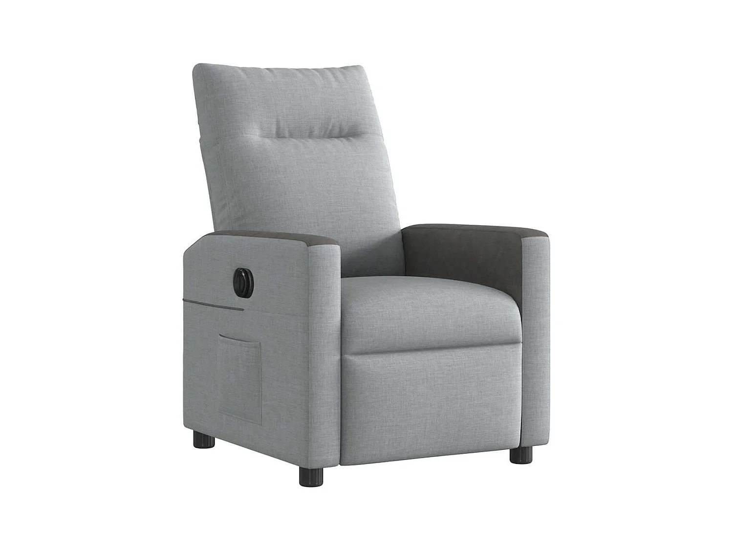 Fauteuil inclinable électrique Gris clair Tissu