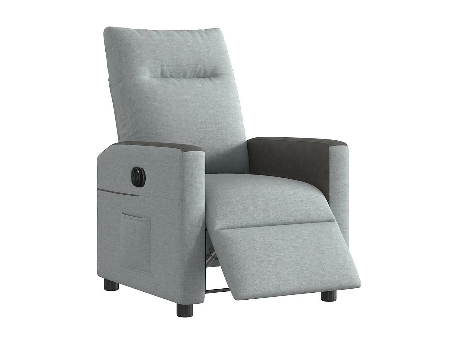 Fauteuil inclinable électrique Gris clair Tissu