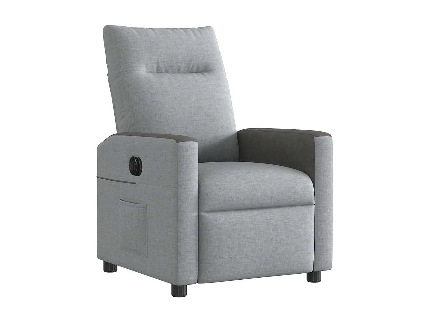 Fauteuil inclinable électrique Gris clair Tissu