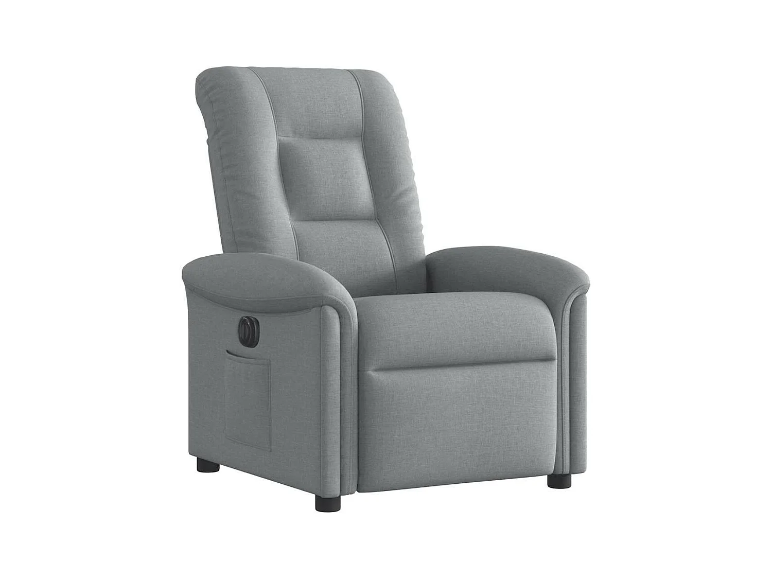 Fauteuil inclinable électrique Gris clair Tissu