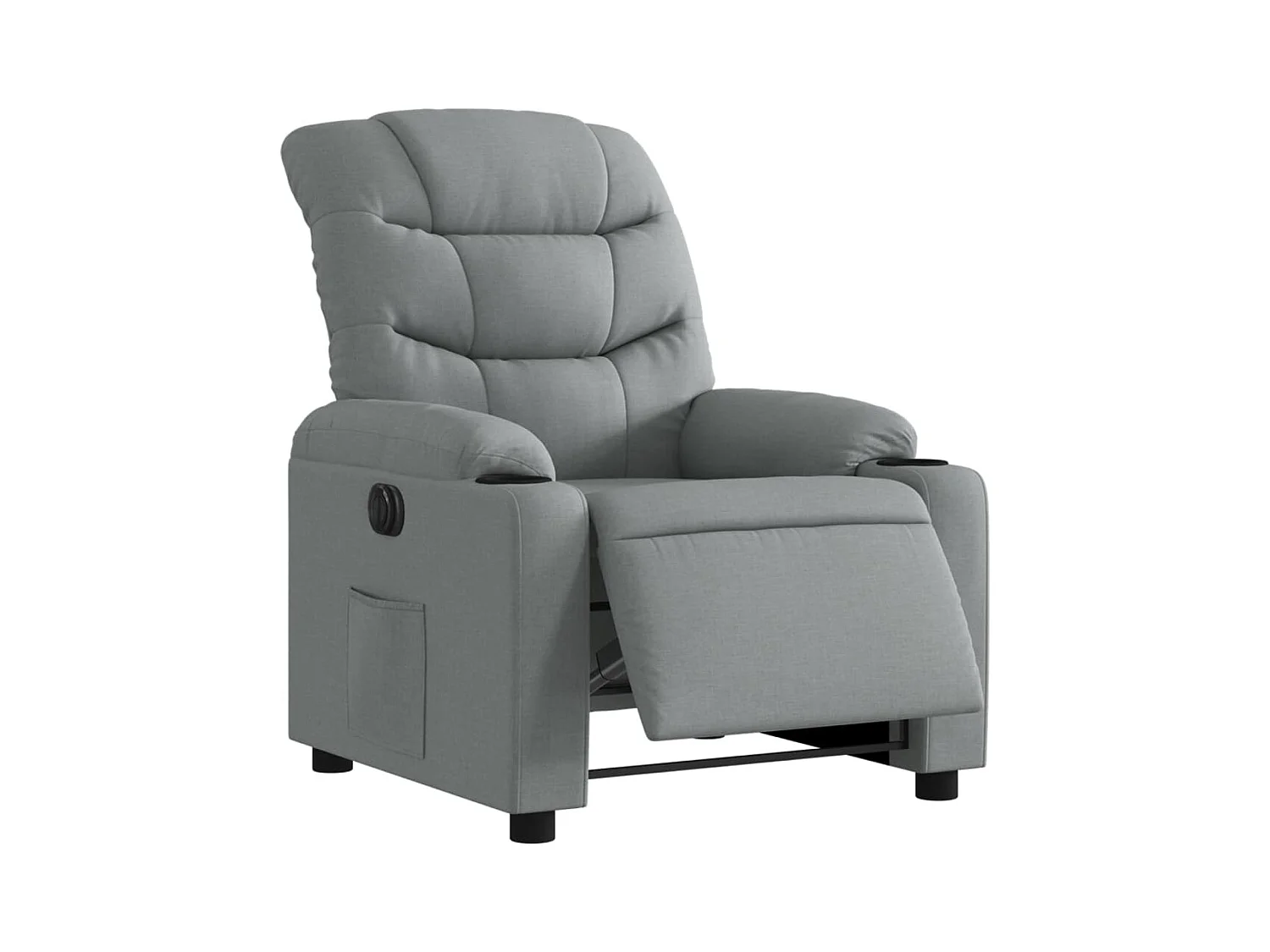 Fauteuil inclinable électrique Gris clair Tissu