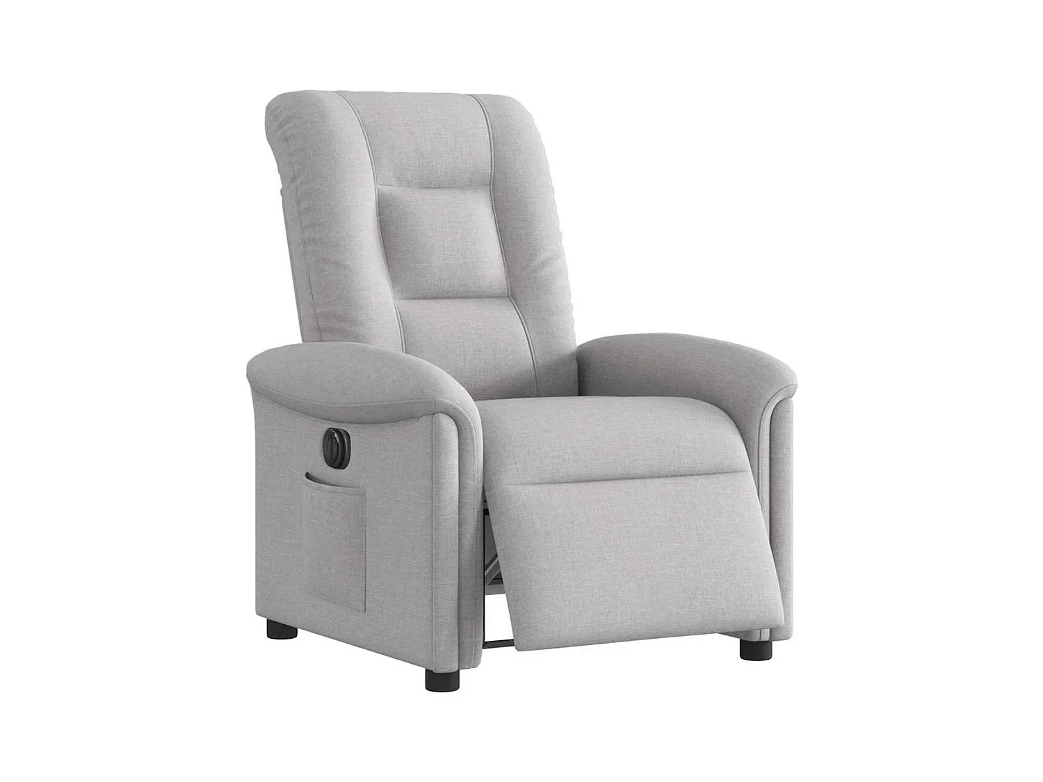Fauteuil inclinable électrique gris nuage tissu