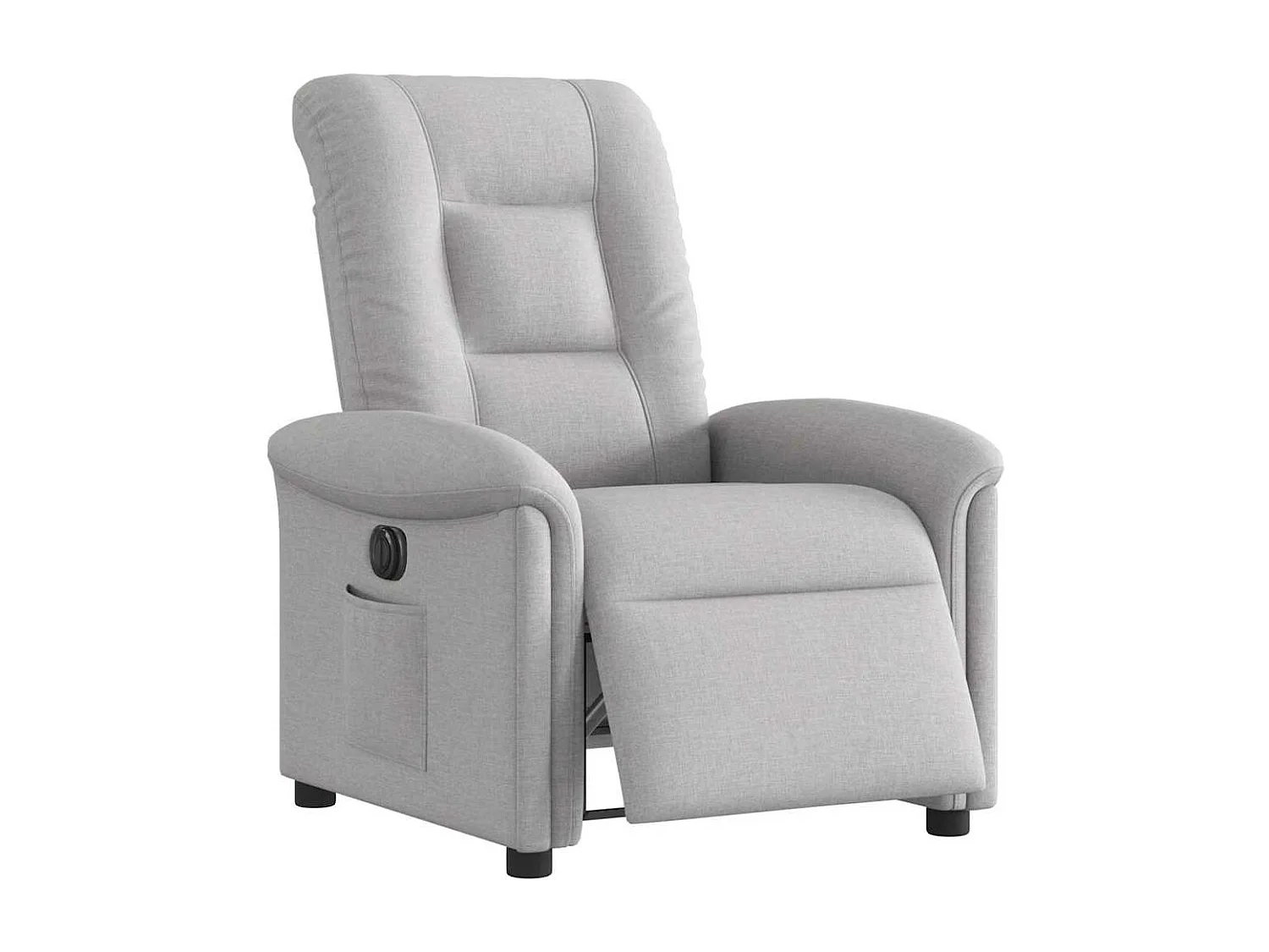 Fauteuil inclinable électrique gris nuage tissu