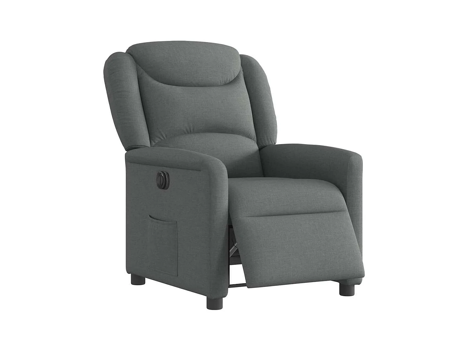 Fauteuil inclinable électrique Gris foncé Tissu