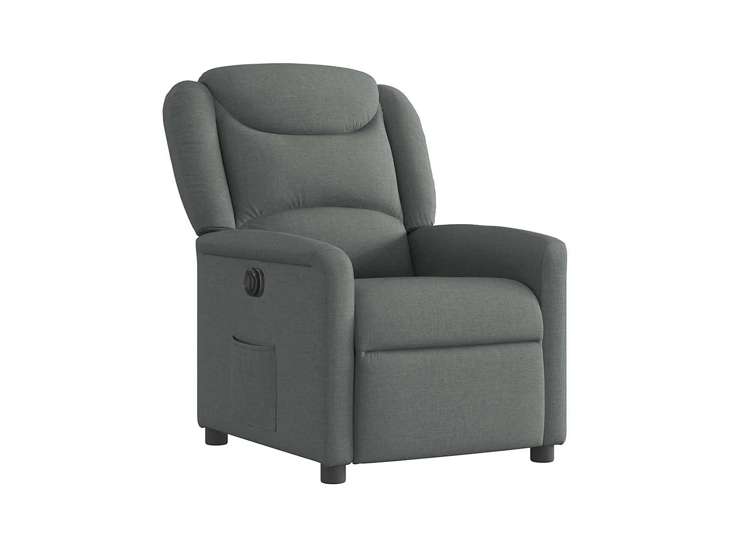 Fauteuil inclinable électrique Gris foncé Tissu
