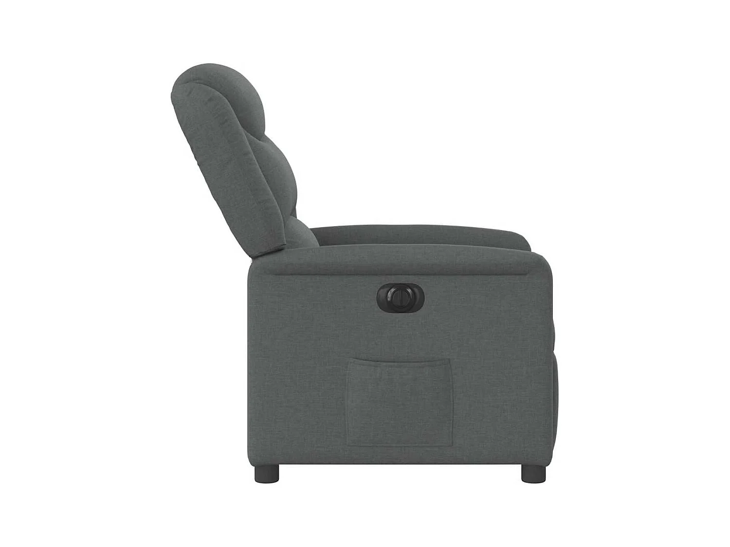 Fauteuil inclinable électrique Gris foncé Tissu