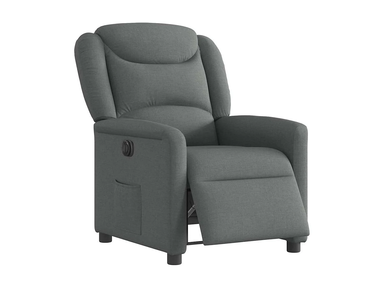 Fauteuil inclinable électrique Gris foncé Tissu