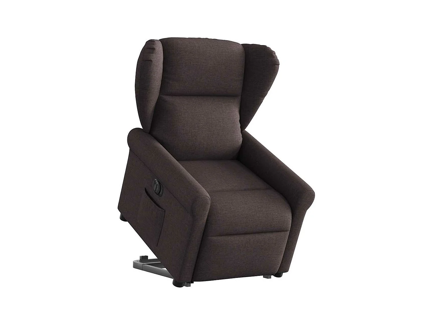 Fauteuil inclinable électrique marron foncé tissu
