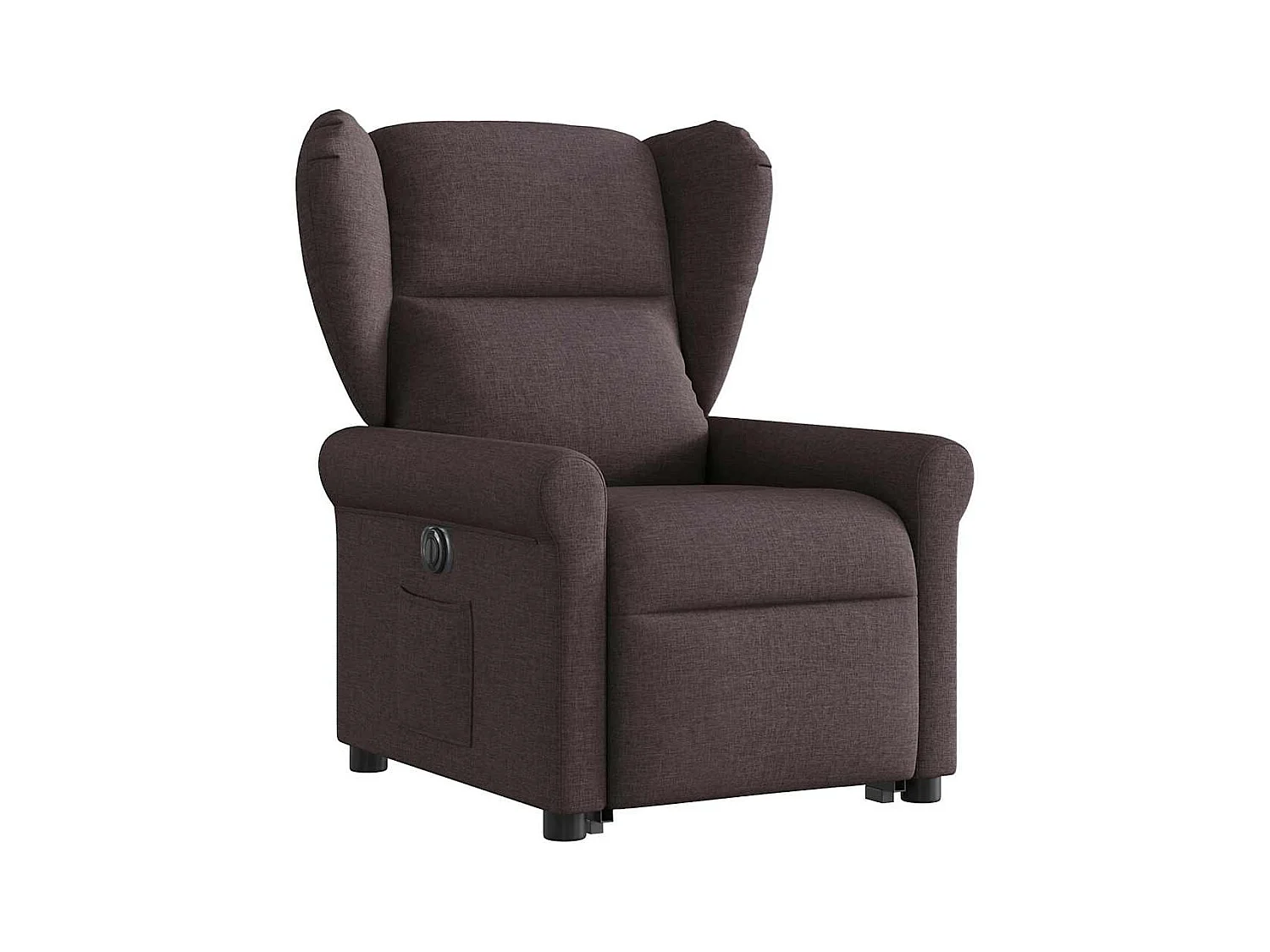 Fauteuil inclinable électrique marron foncé tissu