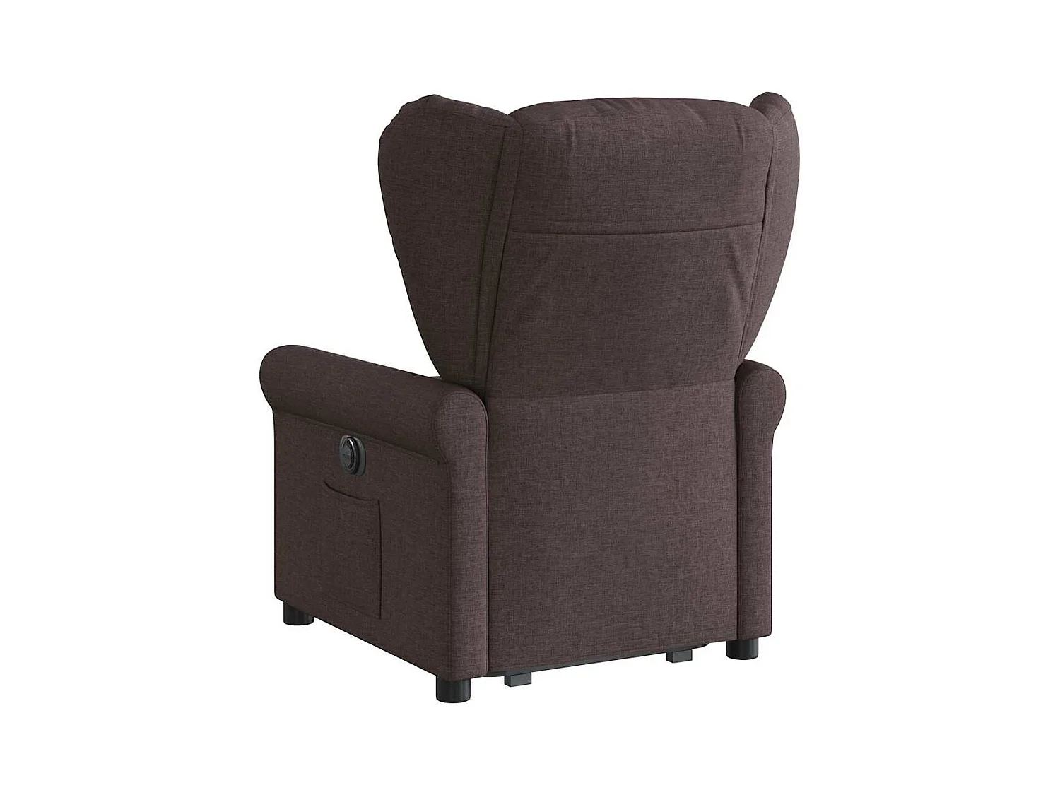 Fauteuil inclinable électrique marron foncé tissu