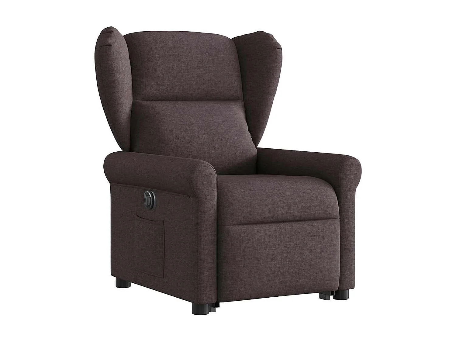 Fauteuil inclinable électrique marron foncé tissu