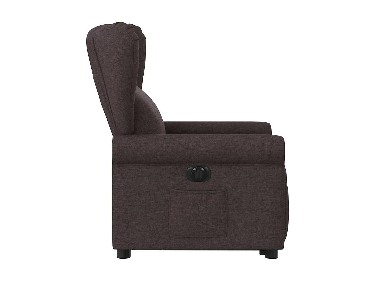 Fauteuil inclinable électrique marron foncé tissu
