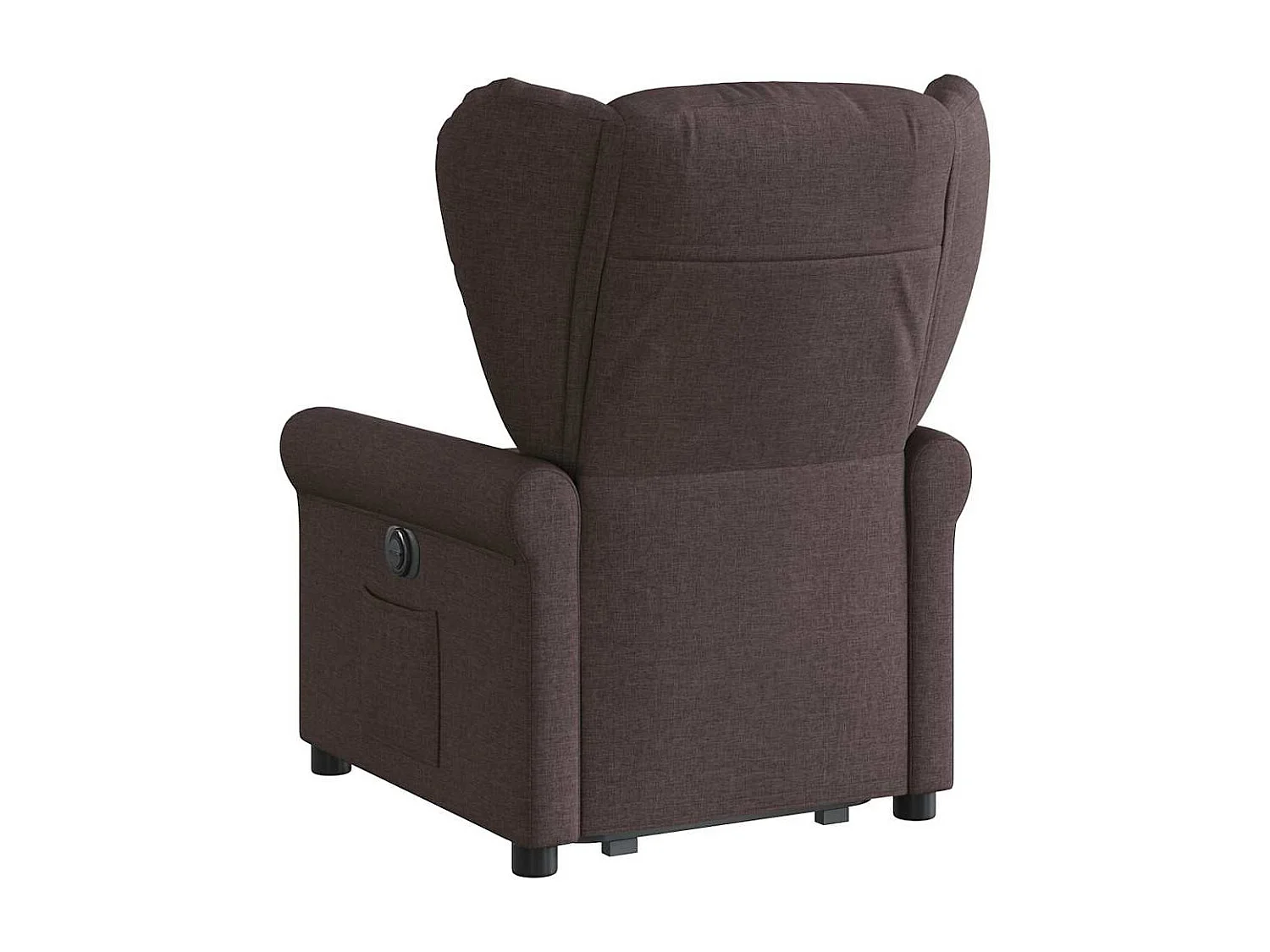 Fauteuil inclinable électrique marron foncé tissu