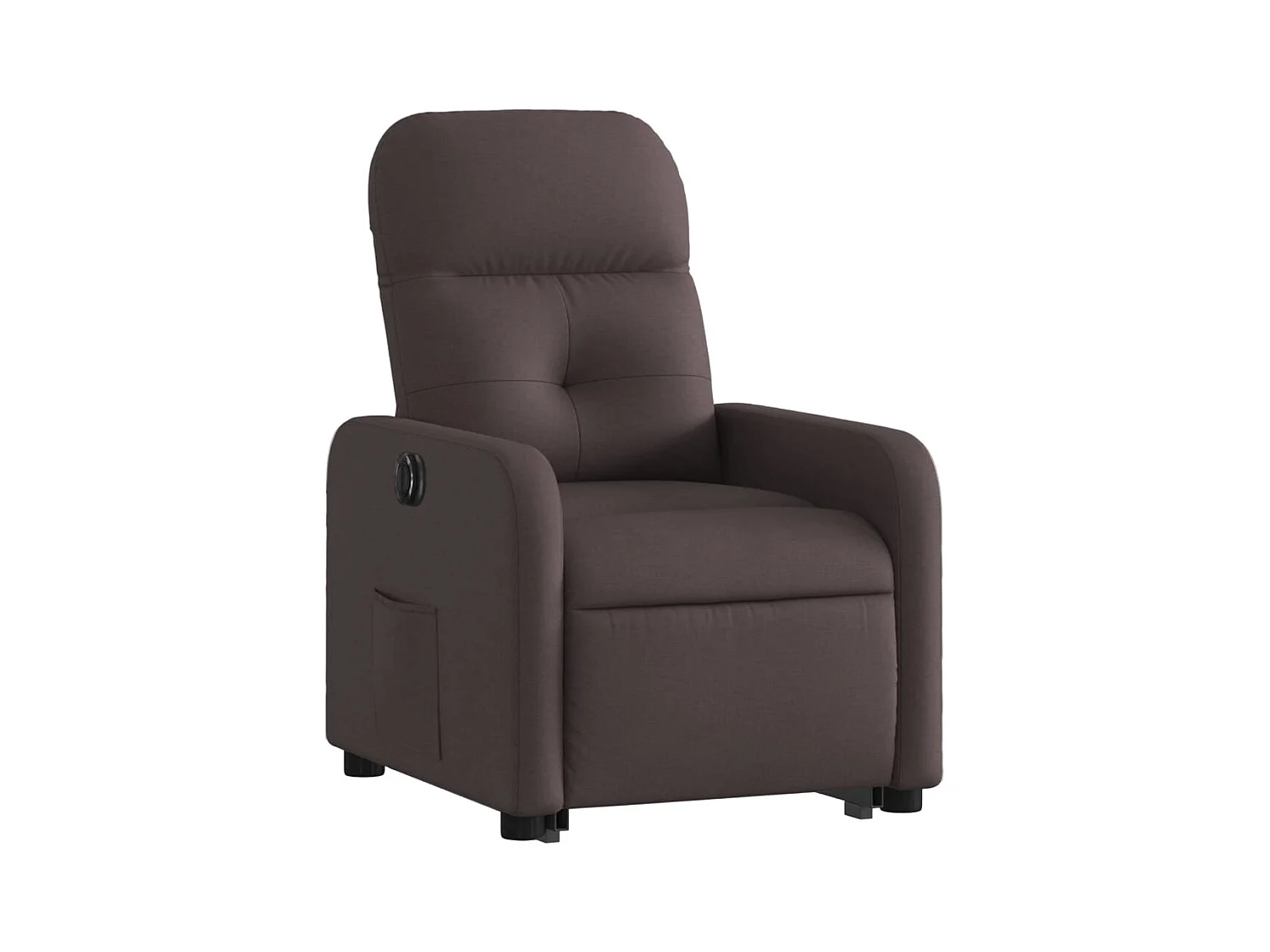 Fauteuil inclinable électrique marron foncé tissu