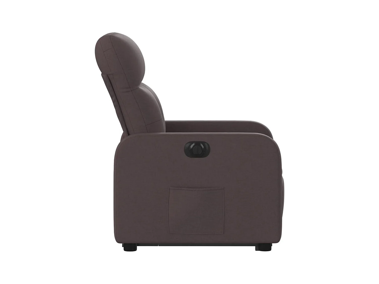 Fauteuil inclinable électrique marron foncé tissu