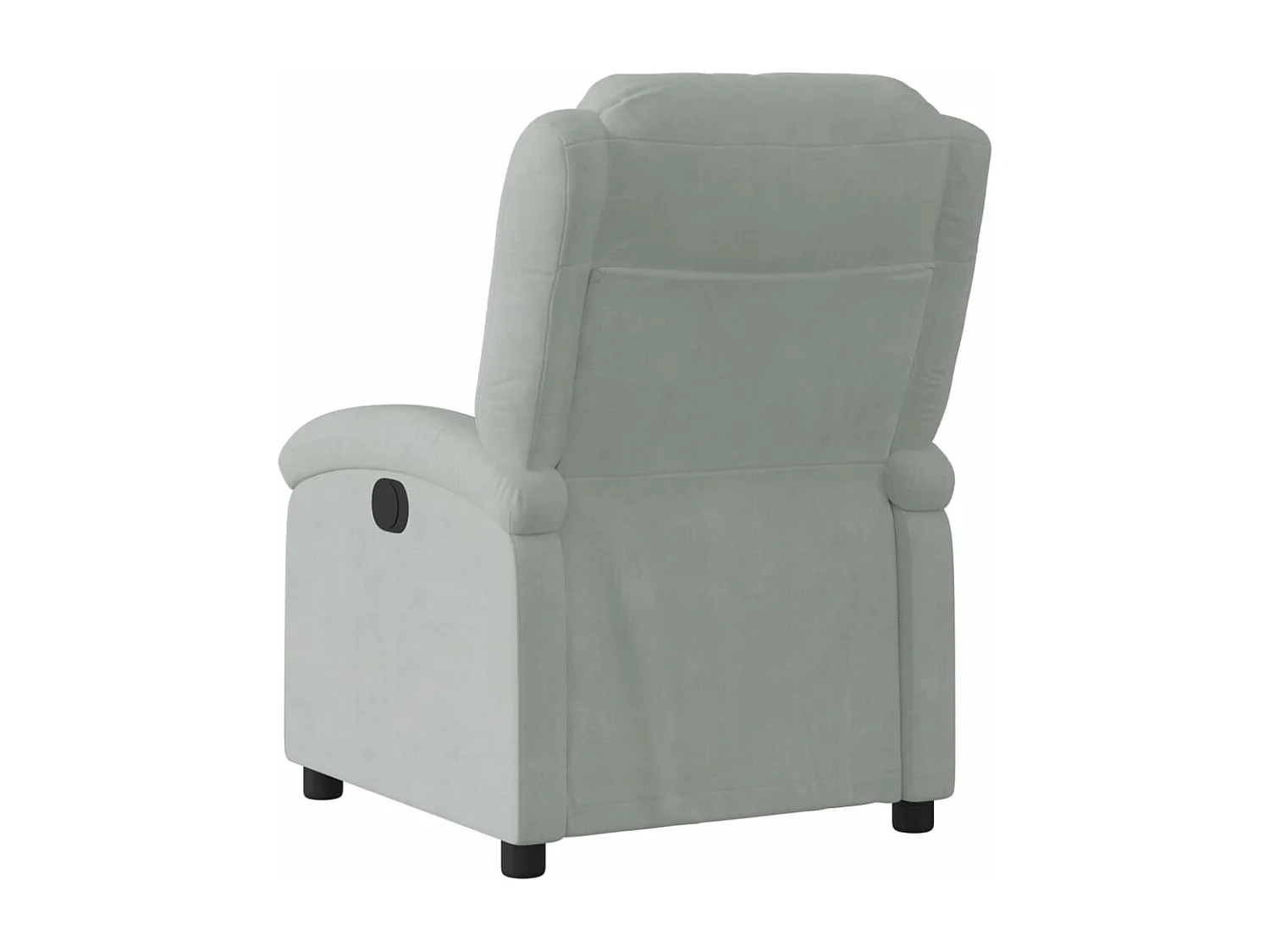 Fauteuil inclinable électrique gris clair velours