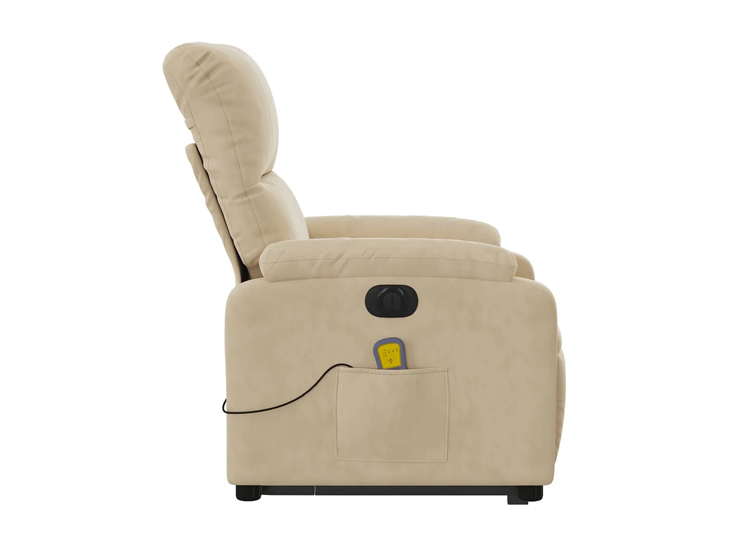 Fauteuil inclinable de massage électrique crème