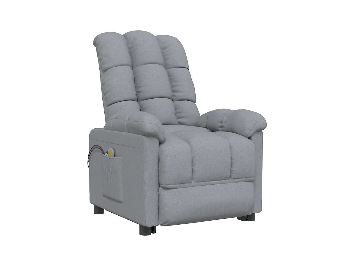 Fauteuil électrique de massage Gris clair Tissu